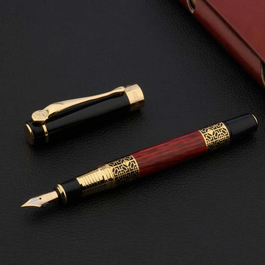 Luxury Gold and Mahogany Fountain Pen