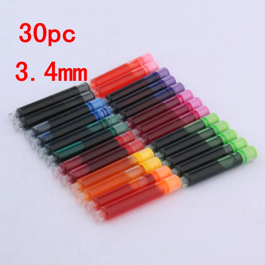 30 pcs Colorful Ink Fountain Pen Refill