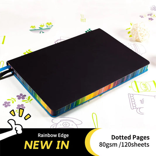 Rainbow Edged Soft Cover Journal 