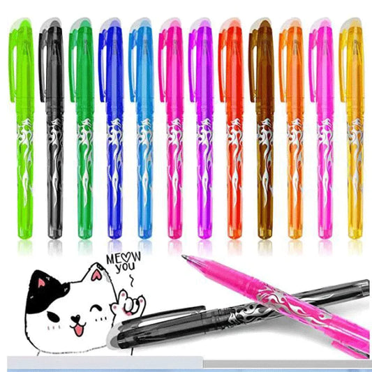 12 pcs Multi-color Erasable Gel Pen