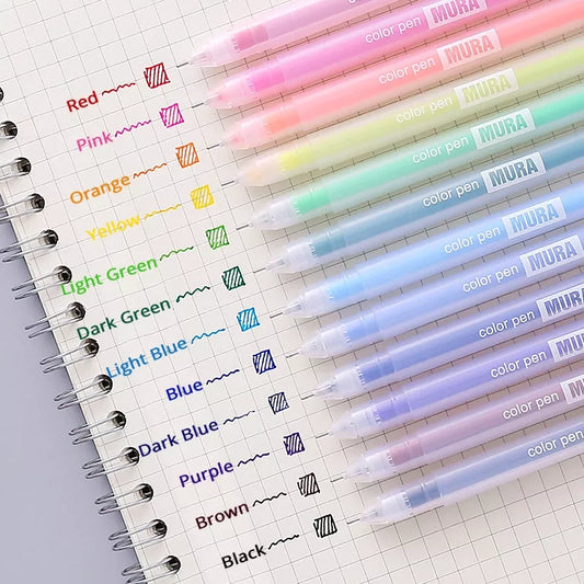 12 pcs Colored Gel Pens